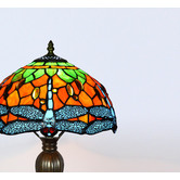 Forest Tiffany Dragonfly Leadlight Tiffany Table Lamp