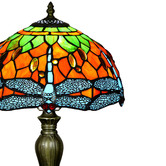 Forest Tiffany Dragonfly Leadlight Tiffany Table Lamp