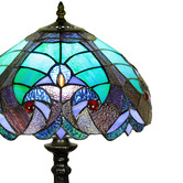 Forest Tiffany 48cm Green Victorian Tiffany Stained Glass Table Lamp