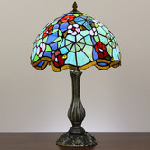 Forest Tiffany 50cm Floral Stained Tiffany Glass Table Lamp