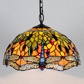 Forest Tiffany Tiffany Dragonfly 2 Light Pendant Light
