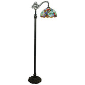 Forest Tiffany Floral Style Tiffany Stained Glass Floor Lamp