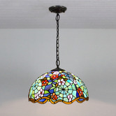 Forest Tiffany Floral Style Tiffany Stained Glass Pendant Light