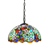 Forest Tiffany Floral Style Tiffany Stained Glass Pendant Light