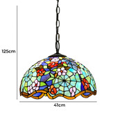Forest Tiffany Floral Style Tiffany Stained Glass Pendant Light