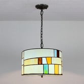 Forest Tiffany Dexter Stained Glass 2 Light Pendant