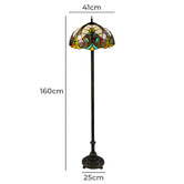 Forest Tiffany Victorian Style Tiffany Stained Glass Floor Lamp