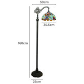 Forest Tiffany Floral Style Tiffany Stained Glass Floor Lamp