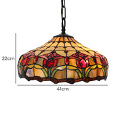 Forest Tiffany Two Light Tulip Ceiling Light