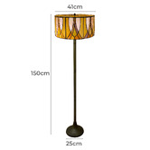 Forest Tiffany Victorian Tiffany Stained Glass Floor Lamp