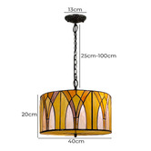 Forest Tiffany Victorian Tiffany Stained Glass Pendant Light