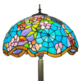Forest Tiffany Floral Stained Tiffany Glass Floor Lamp