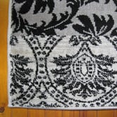 Lotus Rugs Grey &amp; Black Damask Beantown Power-Loomed Rug