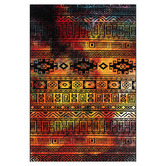 Lotus Rugs Multi-Coloured Southwestern Nebula Power-Loomed Rug