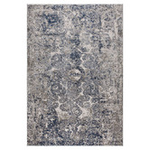 Lotus Rugs Grey &amp; Blue Pleasure Power-Loomed Rug