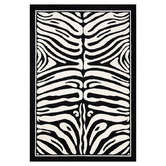 Lotus Rugs Black &amp; White Mind Beantown Power-Loomed Rug