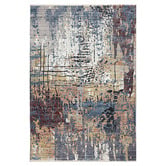 Lotus Rugs Blue &amp; Beige Twilight Power-Loomed Rug