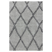 Lotus Rugs Grey Argyle Mellow Power-Loomed Rug