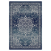 Lotus Rugs Navy Fade Barren Power-Loomed Rug