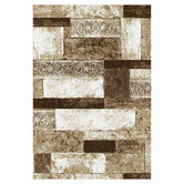 Lotus Rugs Brown Slab Beantown Power-Loomed Rug