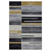 Lotus Rugs Grey &amp; Gold Grain Sonny Power-Loomed Rug