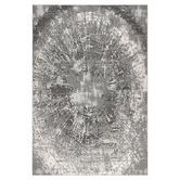 Lotus Rugs Jet Grey Fantasy Power-Loomed Rug