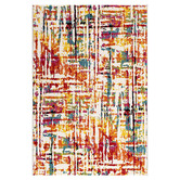 Lotus Rugs Multi-Coloured Maze Nebula Power-Loomed Rug