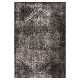 Lotus Rugs Black &amp; Grey Glory Power-Loomed Rug