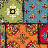 Lotus Rugs Multi-Coloured Patch Nebula Power-Loomed Rug