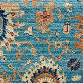 Lotus Rugs Blue &amp; Beige Oriental Potion Power-Loomed Rug