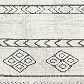 Lotus Rugs Cream &amp; Grey Lowland Power-Loomed Rug
