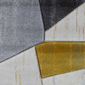Lotus Rugs Grey &amp; Gold Mosaic Sonny Power-Loomed Rug