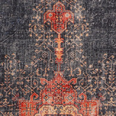 Lotus Rugs Orange &amp; Navy Divine Power-Loomed Rug