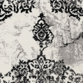 Lotus Rugs Grey Damask Aspire Power-Loomed Rug