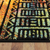 Lotus Rugs Multi-Coloured Southwestern Nebula Power-Loomed Rug
