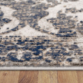 Lotus Rugs Grey &amp; Blue Pleasure Power-Loomed Rug
