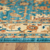 Lotus Rugs Blue &amp; Beige Oriental Potion Power-Loomed Rug
