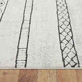 Lotus Rugs Cream &amp; Grey Lowland Power-Loomed Rug