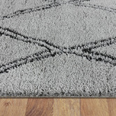 Lotus Rugs Grey Argyle Mellow Power-Loomed Rug