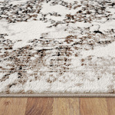 Lotus Rugs Brown Damask Aspire Power-Loomed Rug