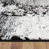 Lotus Rugs Black Retro Empire Power-Loomed Rug