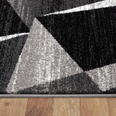 Lotus Rugs Black &amp; Grey Mosaic Amore Power-Loomed Rug