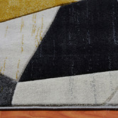 Lotus Rugs Grey &amp; Gold Mosaic Sonny Power-Loomed Rug