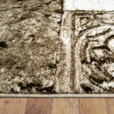 Lotus Rugs Brown Slab Beantown Power-Loomed Rug