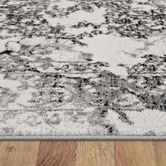 Lotus Rugs Grey Damask Aspire Power-Loomed Rug