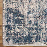 Lotus Rugs Cream &amp; Blue Pleasure Power-Loomed Rug