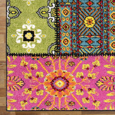 Lotus Rugs Multi-Coloured Patch Nebula Power-Loomed Rug