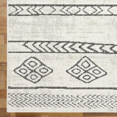 Lotus Rugs Cream &amp; Grey Lowland Power-Loomed Rug