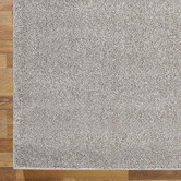 Lotus Rugs Light Grey Ridges Power-Loomed Rug