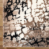 Lotus Rugs Beige Asphalt Beantown Power-Loomed Rug
